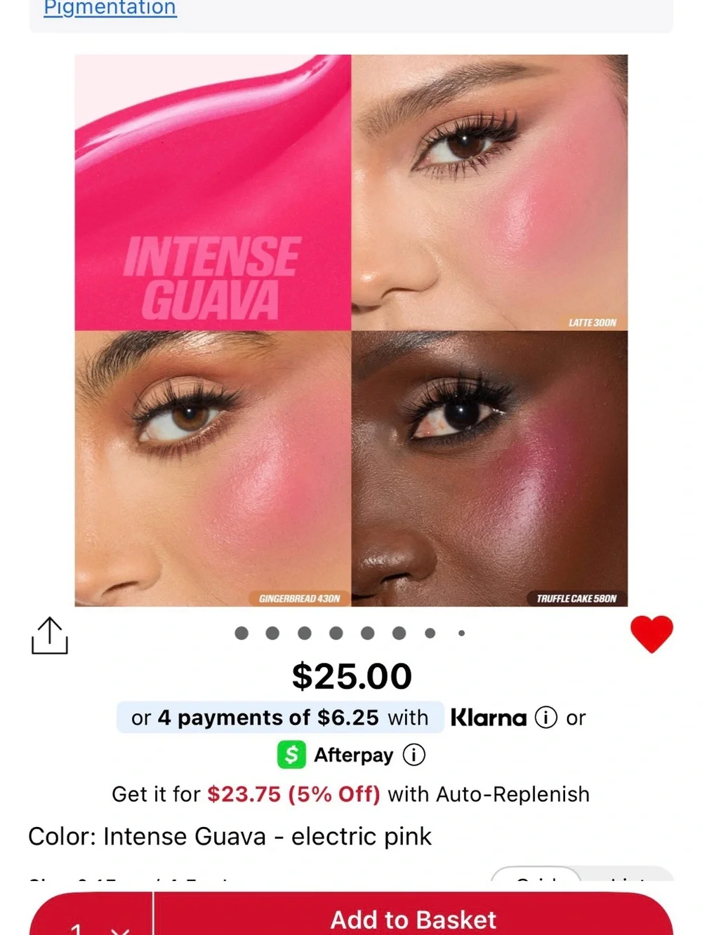 Huda Beauty LiquidBlush- Intense Guava (Hot Pink) New